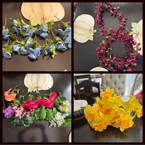 Faux Arificial Flowers 💐 18 Bunch Swipe👀 Vines